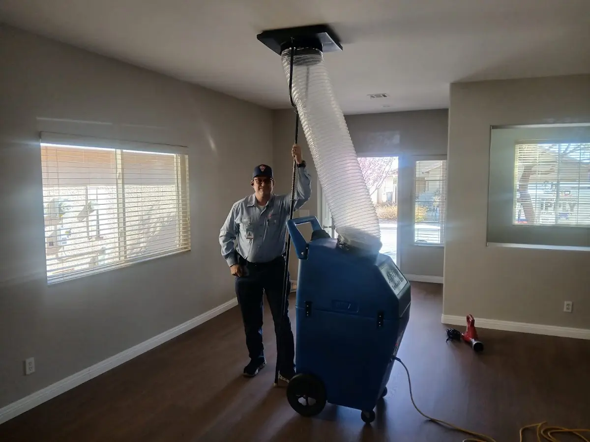 Professional Dryer Vent Cleaning work inside a Cascade home